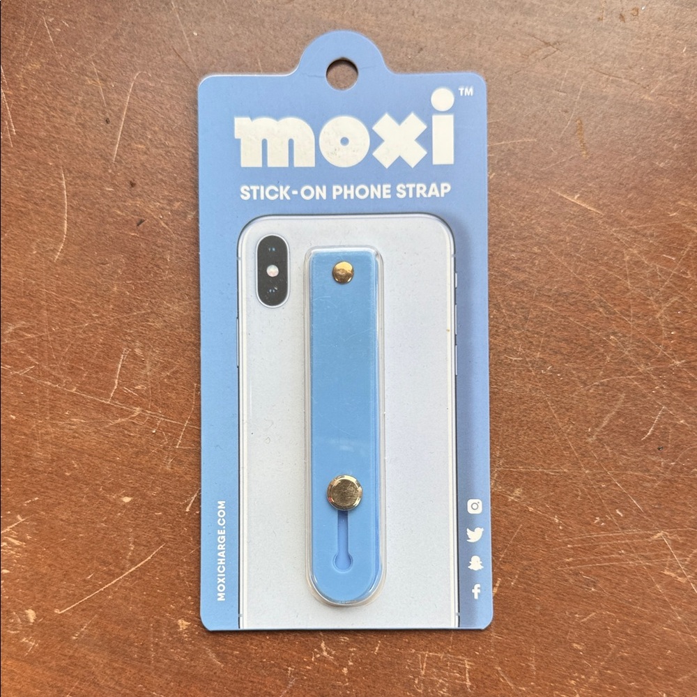 Blue Stick-On Phone Strap